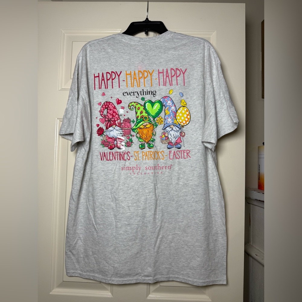 Simply Southern Happy Everything Valentines St Patrick’s Easter Short Sleeve Tee